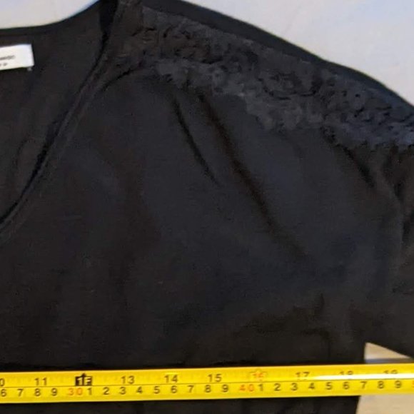 Violeta by Mango Black Dress with Lace Details size L - Picture 12 of 13